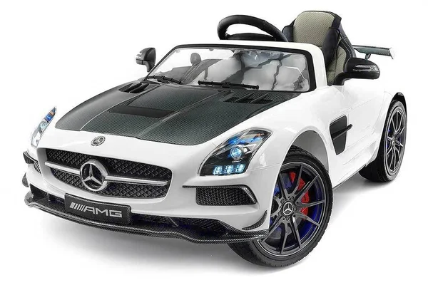 2018 Mercedes SLS AMG 12V Battery Powered Motorized Ride on Toy Car with Built in LCD TV - LED Lights, Leather Seat