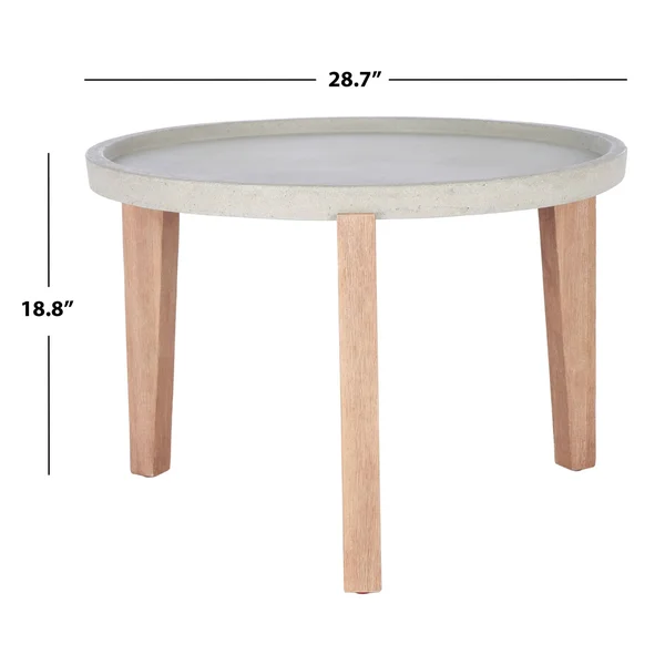Safavieh Valton Side Table-Natural/Black