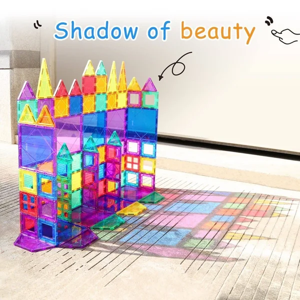 Children Hub 100pcs Magnetic Tiles Set Building Construction Toys for Kids