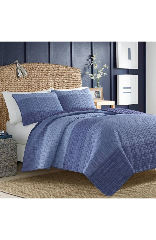 Nautica Blue Riverview Twin Quilt