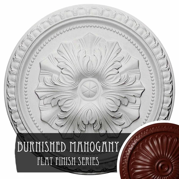 18x22OD x 1 3/8x22P Richmond Ceiling Medallion (Fits Canopies Up to 2 5/8x22), Hand-Painted Brushed Mahogany