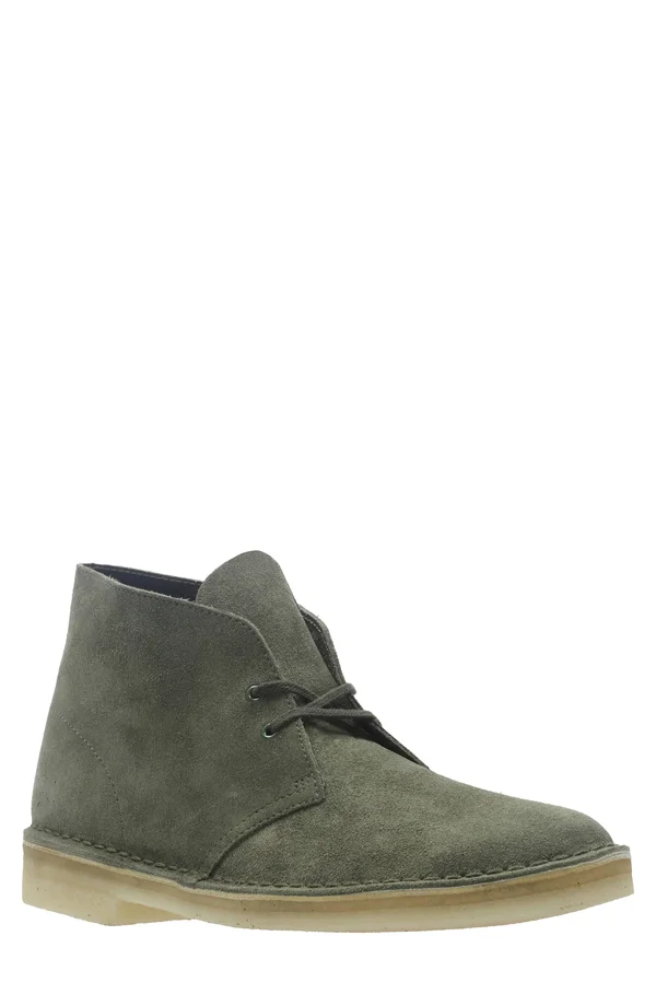 Clarks Men's Desert Boot, Olive Suede Size: 8 M
