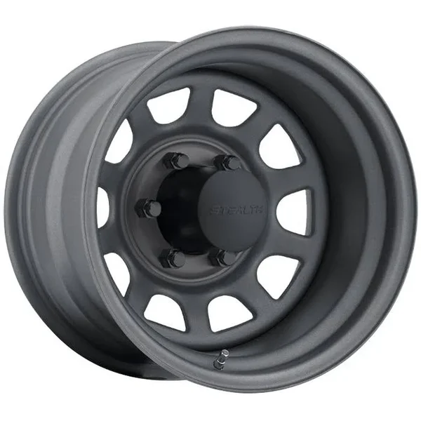 U.S. Wheel Stealth Gunmetal Daytona Steel Wheel - 15x22x8