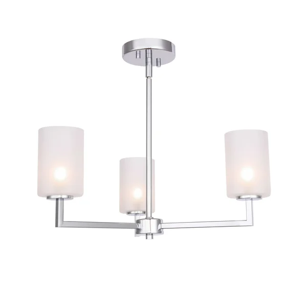 Woodbridge Lighting 21013CHR Elise 3-Light Chandelier Mercury Crystal Square