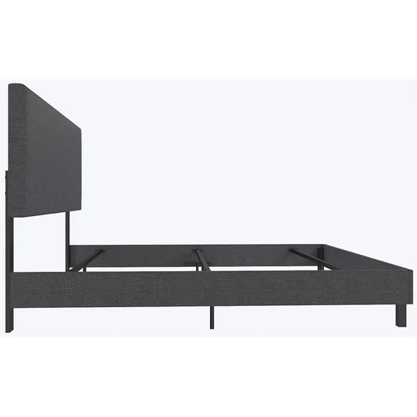 Pemberly Row Upholstered Queen Panel Bed in Gray - PR-4753-1711875