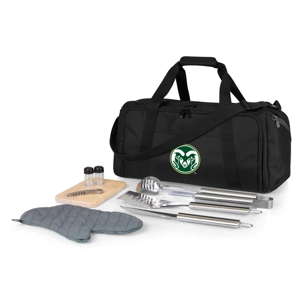 Black Colorado State Rams BBQ Kit Cooler