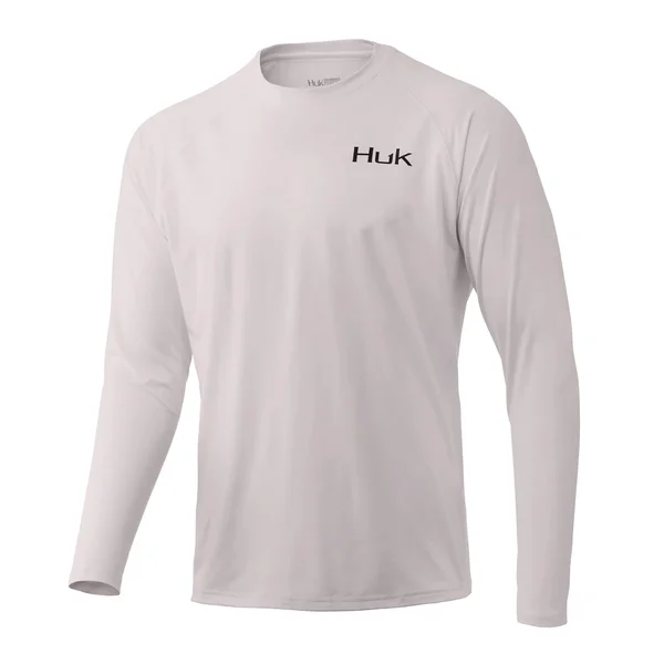 Men's Huk&d Up Pursuit Long Sleeve Shirt - Performance Fishing Shirts, Barely Pink, S