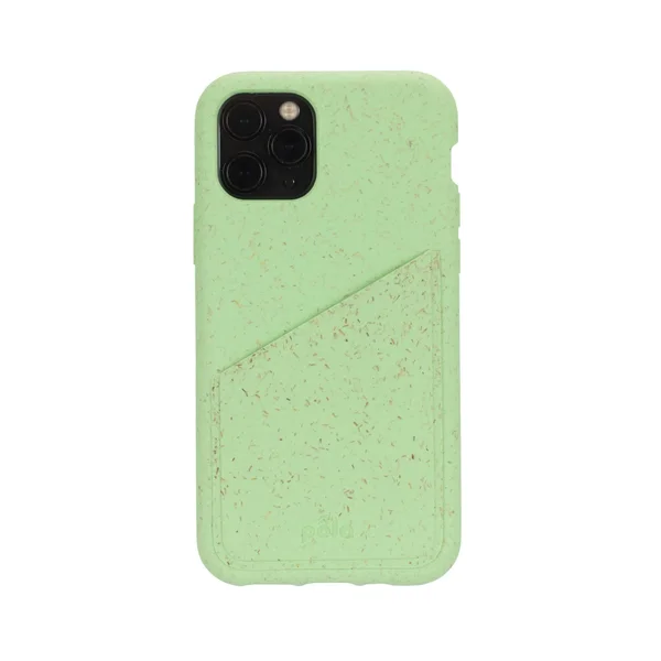 Pela Case Neo Mint Green Eco-Friendly iPhone 11 Pro Wallet Case, 100% Biodegradable & Compostable
