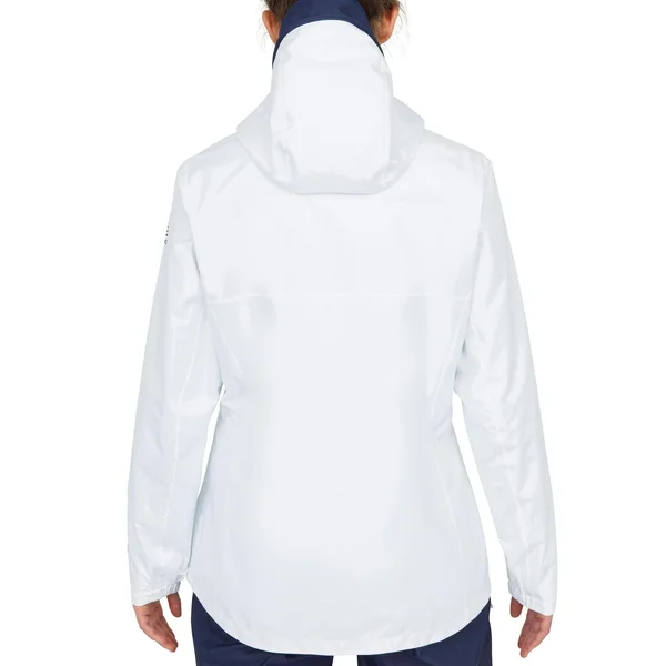 Tribord Women's 100 - Waterproof Sailing Jacket in Snowy White, Size 2XL