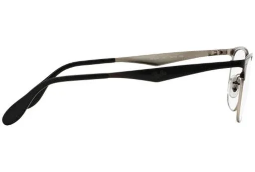 Ray-Ban 0RX6346 Full Rim Square Unisex Eyeglasses - Size 52 (Top Black on Silver)