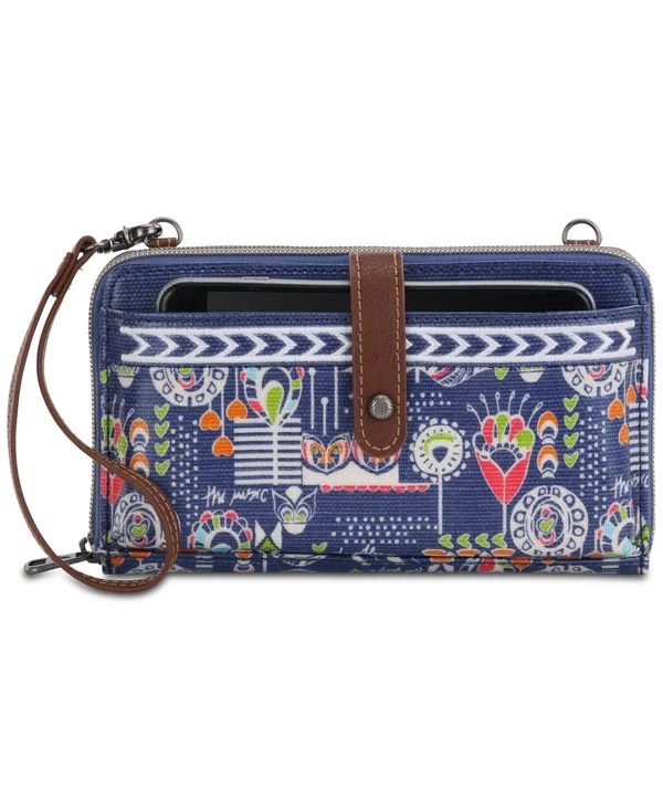 Sakroots Large Smartphone Crossbody - Indigo Dream Song