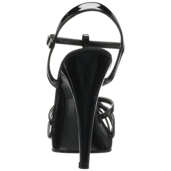 FLAIR-420 - 4 1/2x22 Stiletto Heel T-Strap Sandal Black, Size 6