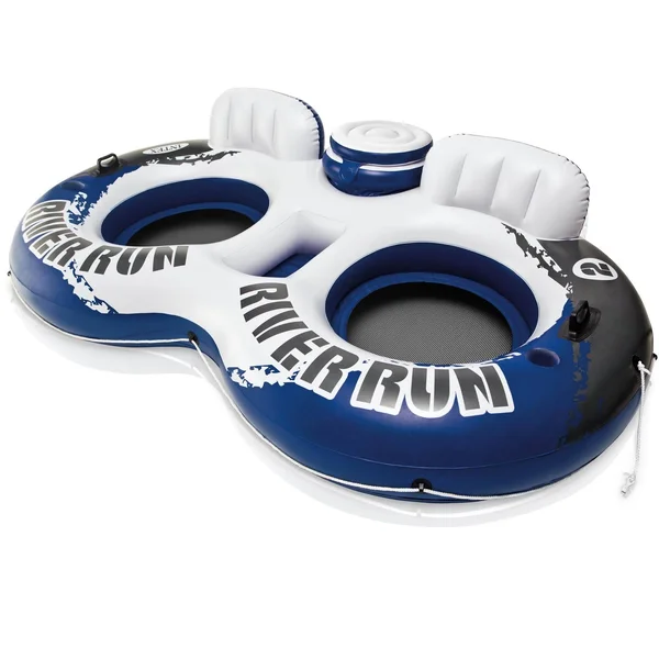 Intex River Run II Inflatable Pool Tube Float & Floating Lake Raft (3 Pack)