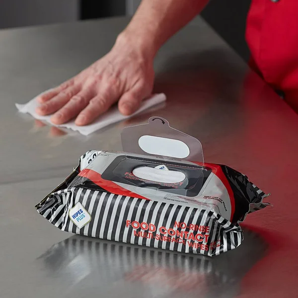 WipesPlus Food Contact Sanitizing Wipes - 12/Case
