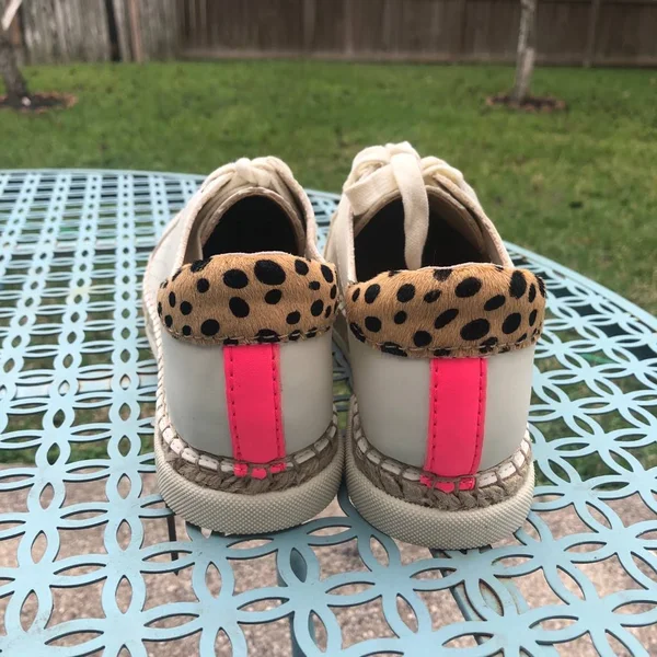 Dolce Vita Morris Espadrille Sneaker -White/Tan/Black Cheetah Print - Women's - White/Tan/Black Cheetah Print