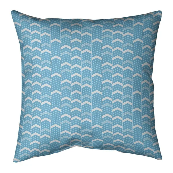 Porch & den Athens Lined Chevrons Throw Pillow - 14 x 14 - Green - Faux Suede