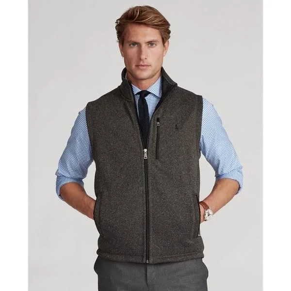 Ralph Lauren Men's Fleece Mockneck Vest - Size 2XL Tall in Windsor Heather