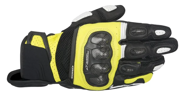 Gloves Alpinestars SPX Air Carbon Black - Yellow Fluo