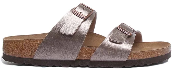 Birkenstock Sydney Birko-Flor Graceful Taupe Two-Strap Sandals