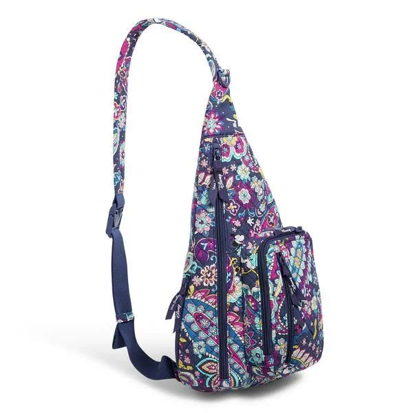 Vera Bradley Disney Sling Backpack in Sensational Six Paisley Black