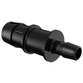 Eldon James 1x22 to 1/2x22 Barbed Reduction Coupler - Glass Filled Black Nylon