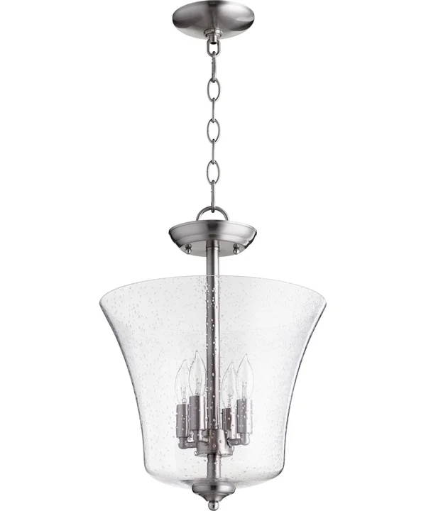 Quorum Dual 13x22 4-Light Pendant in Satin Nickel