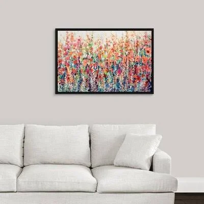 Flourish of Spring by Timothy O& Toole - Painting Print on Canvas Andover Mills Format: Black Floater Frame - Size: 25.7x22 H x 3