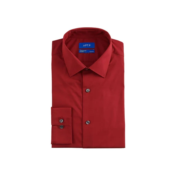 Men's Apt. 9 Premier Flex Slim-Fit Spread-Collar Dress Shirt - Size: Large-32/33, Med Red