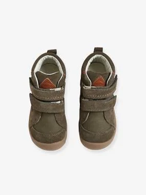 Touch-Fastening Ankle Boots for Boys - Designed for Autonomy Dark Green