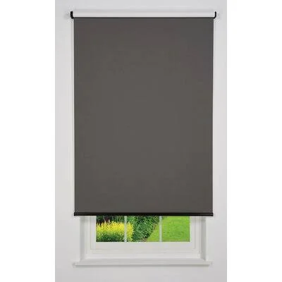 Cordless Blackout Roller Shade Linen Avenue Finish: Dark Gray - Blind Size: 25v5W x 66L