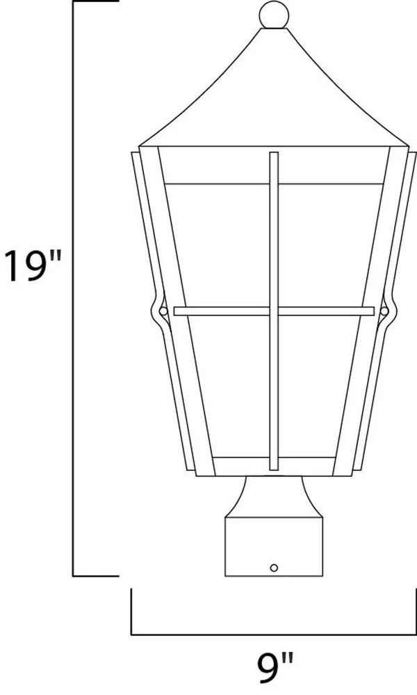 Maxim Lighting Revere LED 1-Light Outdoor Post - Black - 55330CDFTBK