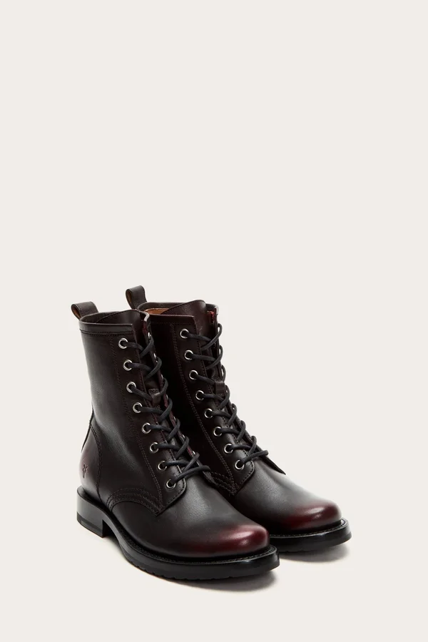 Frye Veronica Combat 3472489 - 8, Black Scarlet