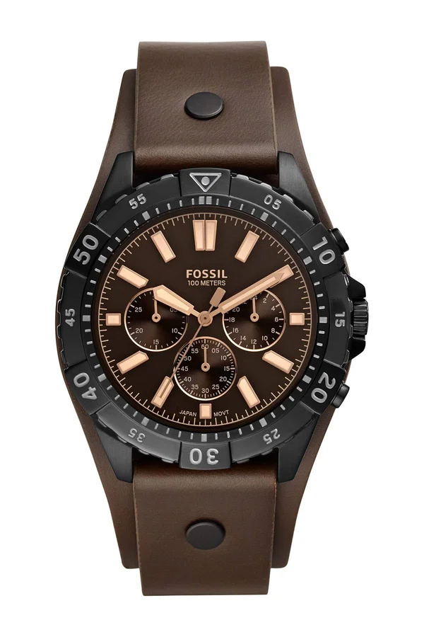 Fossil Men's Garrett Chronograph Leather Watch - Brown