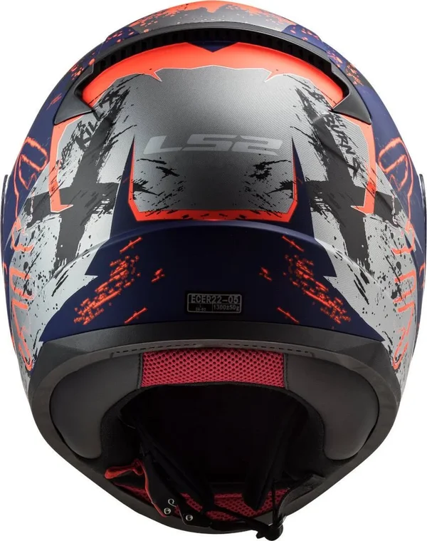 LS2 - Helmet FF353 Rapid Naughty Matt Blue, Fluo Orange - Size M