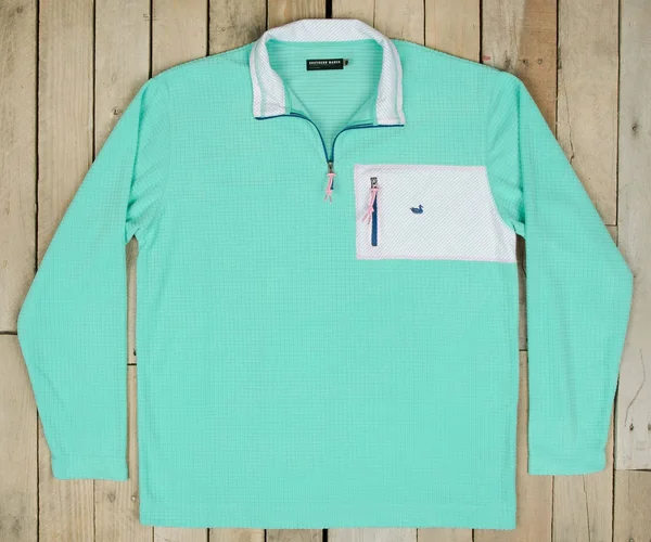 Southern Marsh FieldTec Dune Seersucker Lilac S Mens Pullover