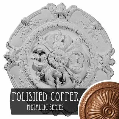 Fleur De Lis Living 5F45A4B40E274E249486D7B6F8D2A919 Cremont Ceiling Medallion Finish: Polished Copper
