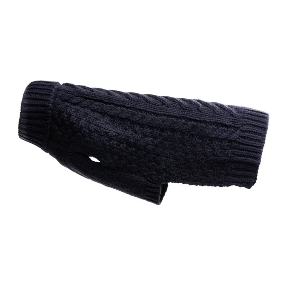 Fab Dog Super Chunky Turtleneck Dog Sweater - Black, 8x22