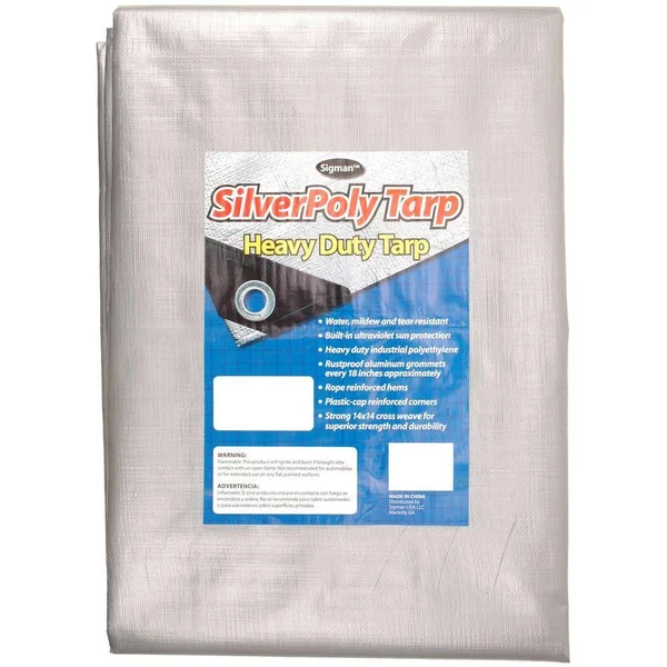 Sigman 20 ft. x 30 ft. Silver Heavy Duty Tarp