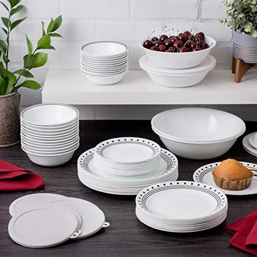 Corelle City Block 78-Piece Dinnerware Set - Service for 12