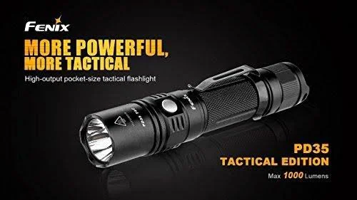 Fenix PD35 2015 Tac Edition 1000 Lumen Cree XP-L LED Tactical Flashlight with Fenix Arb-L2M 18650 Li-ion Rechargeable battery, F