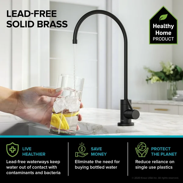 Kraus KPF-1610-FF-100CH Bolden Commercial Style Pull-Down Kitchen Faucet and Purita Water Filter Faucet Combo in Chrome