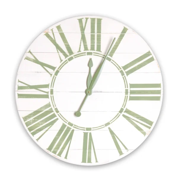 Oversized Farmhouse Wall Clock Finish: White/Green, Size: Medium