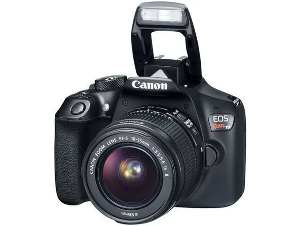 Canon EOS Rebel T6 18.0 MP Digital SLR Camera - Black - EF-S 18-55mm IS and EF-S 75-300mm Lens - includes Accessory Bundle