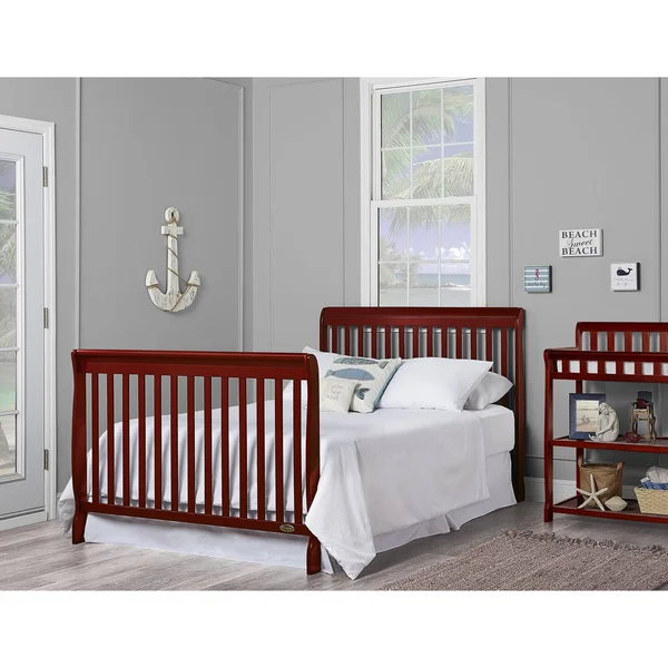 Dream on Me Ashton 5 in 1 Convertible Crib - Cherry