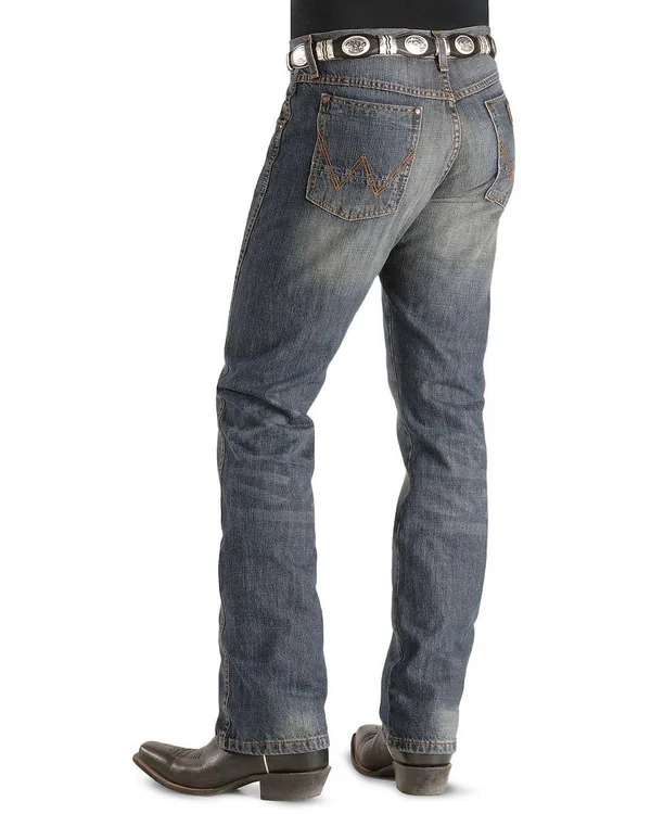 Wrangler Men's Retro Jeans Slim Straight (38x34 Dark Knight)