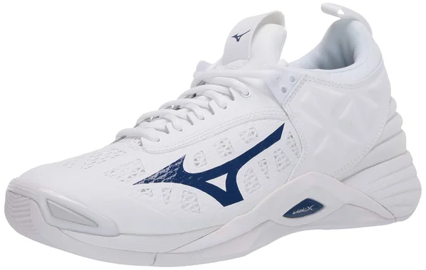 Mizuno Wave Momentum White/Navy Women's Volleyball Shoes, Size: 7