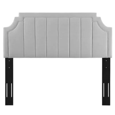 Karla Upholstered Panel Headboard Willa Arlo Interiors Size: Twin - Color: Light Gray