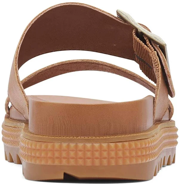 Sorel Women's Roaming Buckle Slide - 8 - Camel Brown