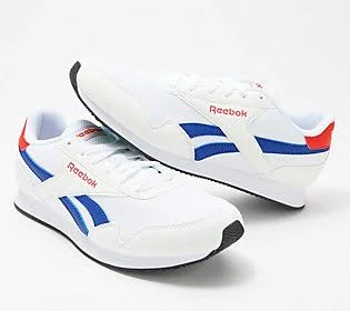 Reebok Classic Lace-Up Sneakers - Jogger, Size, 8 Medium, Wht/Cblt/Red