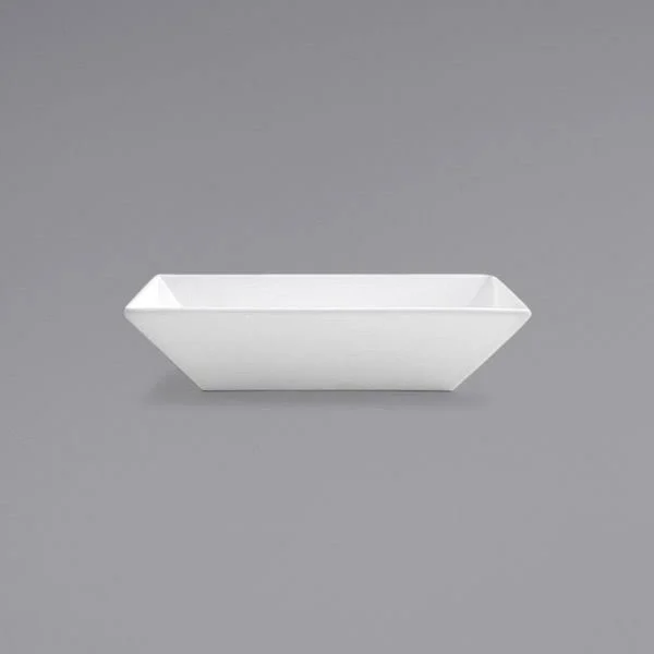 Front of The House DBO120WHP23 Kyoto 20 oz. Bright White Rectangular Porcelain Bowl - 12/Case